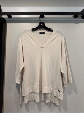 Polo by Ralph Lauren Cream V-Neck Sweater Top